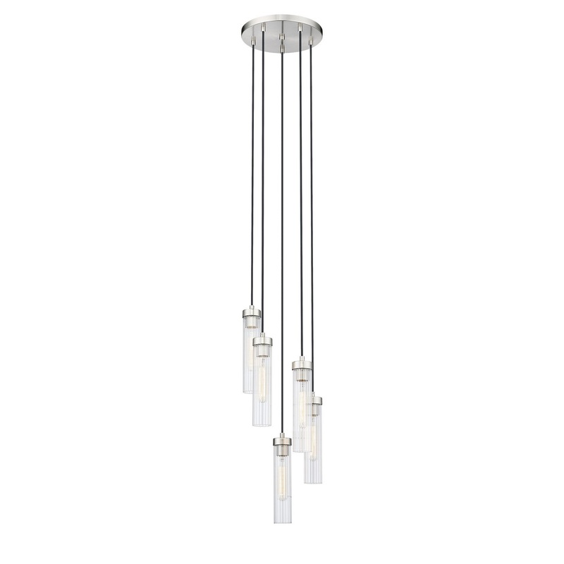 Z-Lite 740P-5R-BN Beau Five Light Chandelier, Brushed Nickel