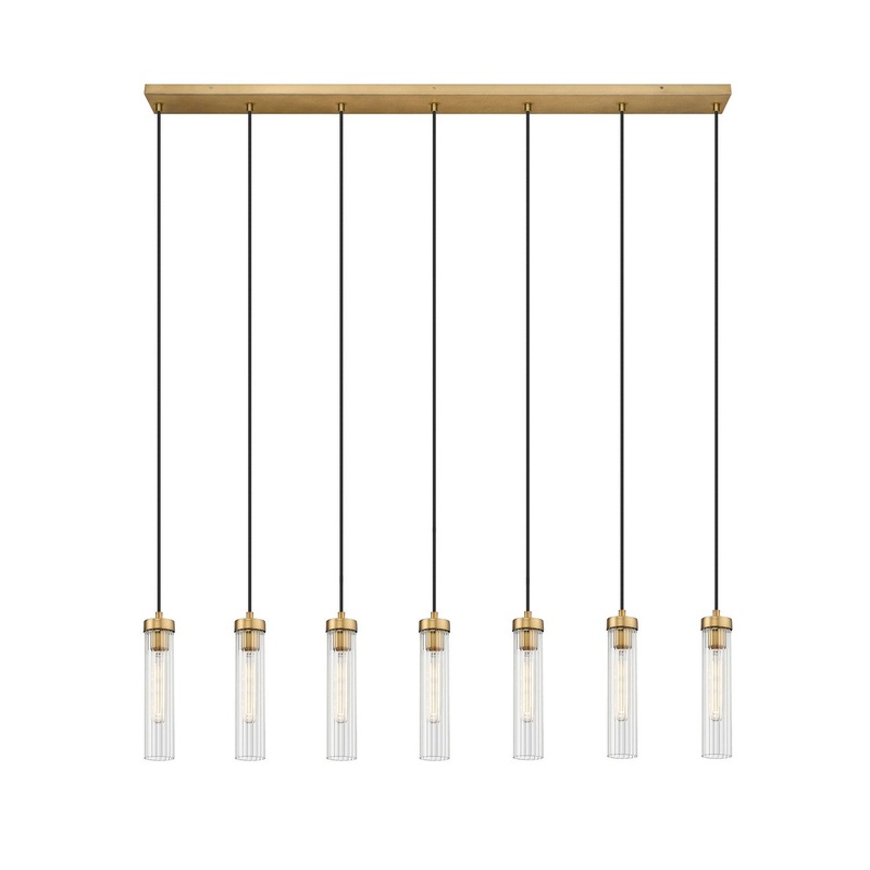 Z-Lite 740P-7L-RB Beau Seven Light Chandelier, Rubbed Brass
