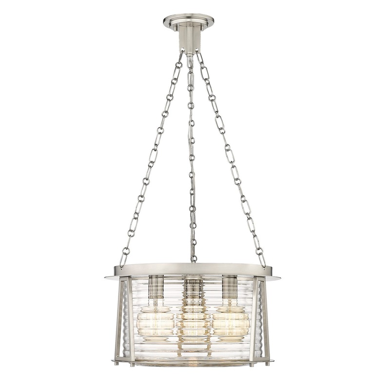 Z-Lite 7503P18-BN Cape Harbor Pendant Three Light Pendant, Brushed Nickel