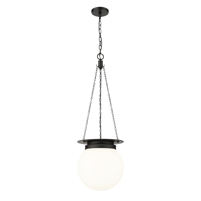 Z-Lite 7505P13-MB Calhoun One Light Pendant, Matte black