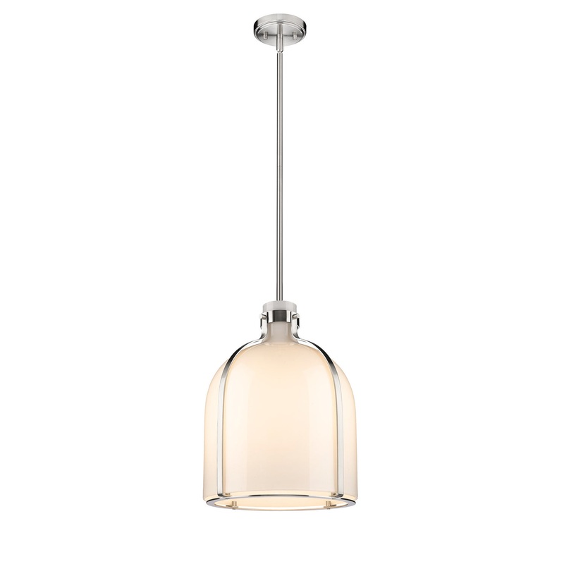 Z-Lite 818-12BN Pearson One Light Pendant, Brushed Nickel