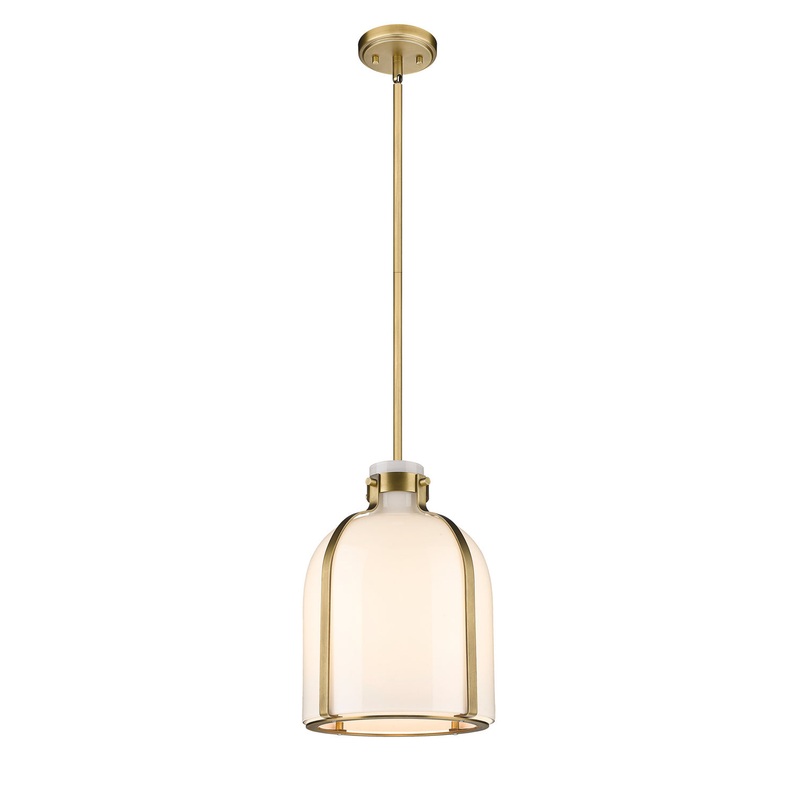 Z-Lite 818-9RB Pearson One Light Pendant, Rubbed Brass