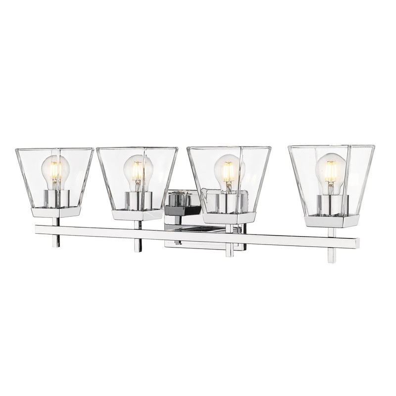 Z-Lite 819-4V-CH Lauren Four Light Vanity, Chrome