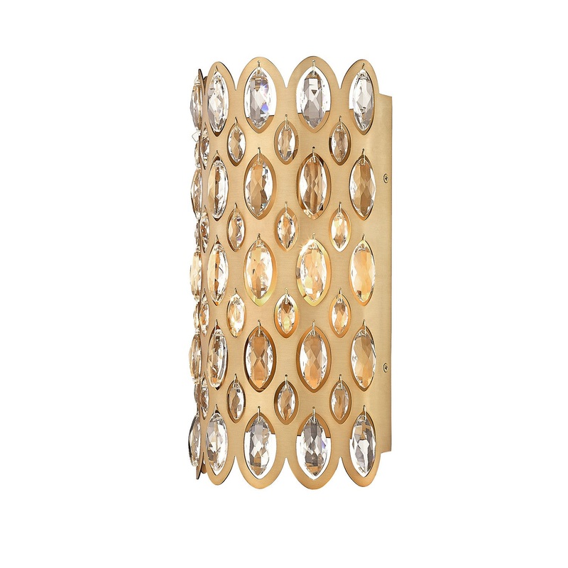 Z-Lite 822-2S-HB Dealey Two Light Wall Sconce, Heirloom Brass