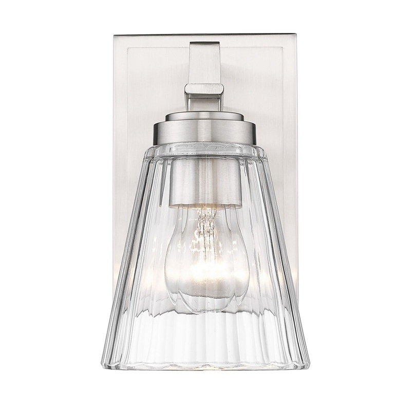 Z-Lite 823-1S-BN Lyna One Light Wall Sconce, Brushed Nickel