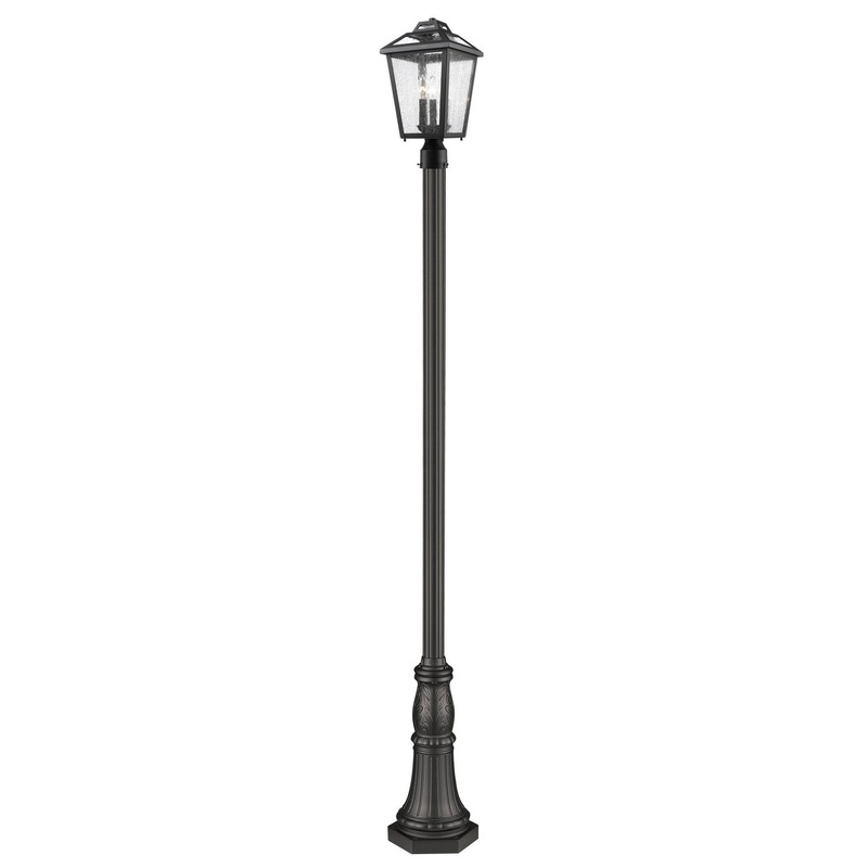 Z-Lite 539PHMR-518P-BK Bayland Three Light Outdoor Post Mount, Black