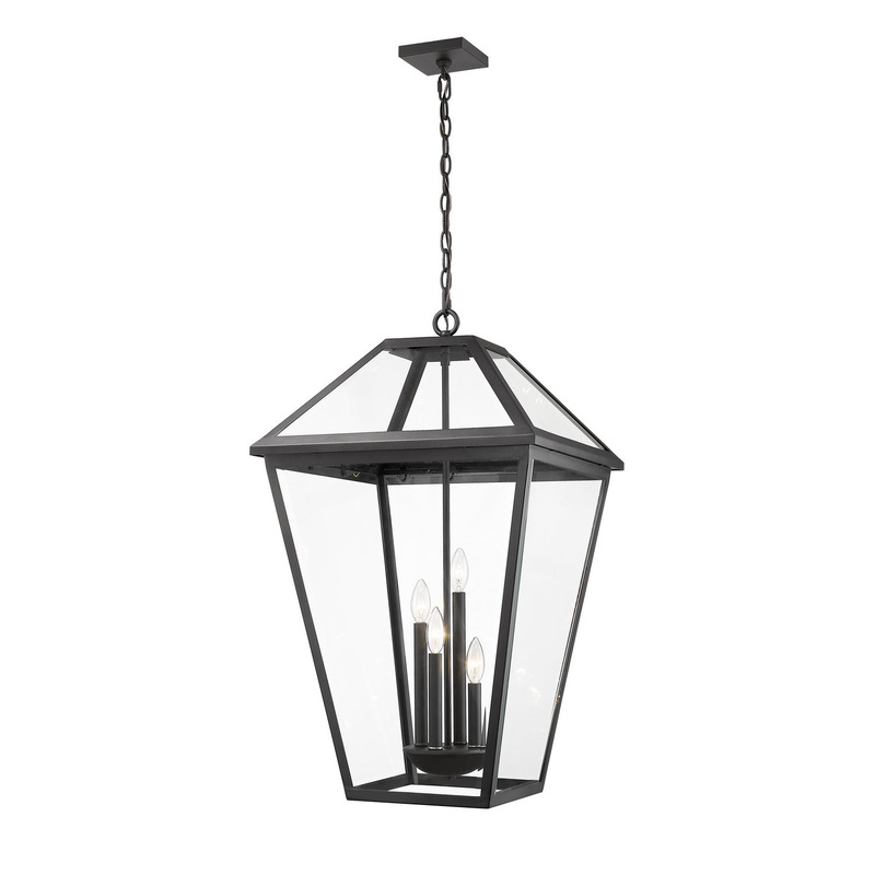 Z-Lite 579CHXLX-BK Talbot Four Light Outdoor Chain Mount, Black