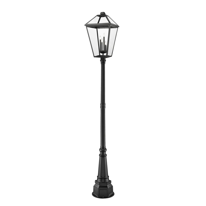 Z-Lite 579PHXLXR-564P-BK Talbot Four Light Outdoor Post Mount, Black