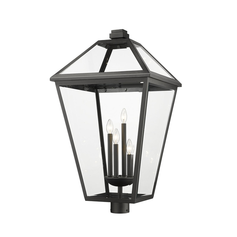 Z-Lite 579PHXLXR-BK Talbot Four Light Outdoor Post Mount, Black