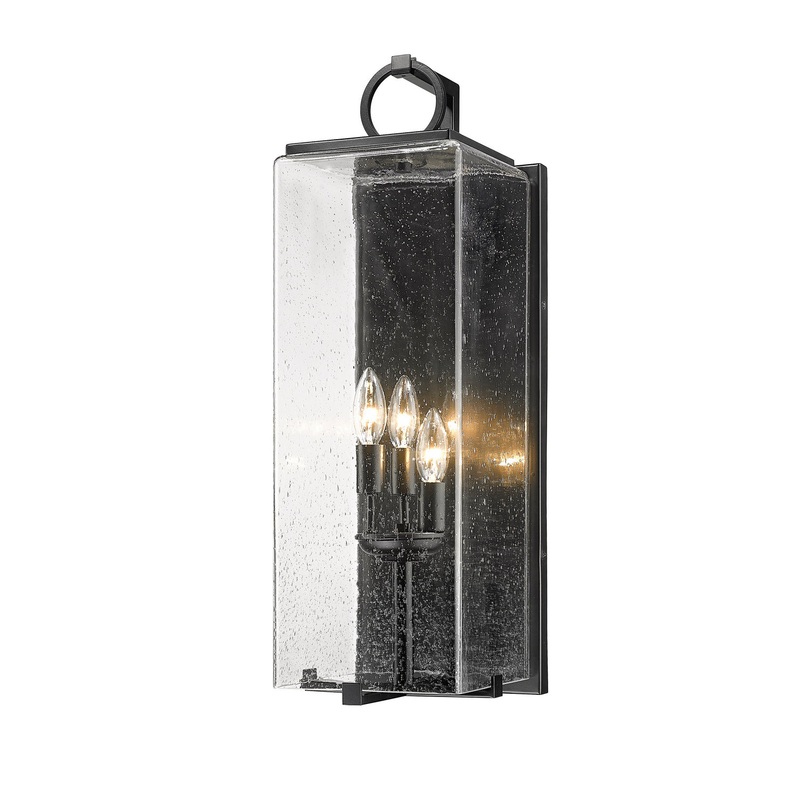 Z-Lite 592B-BK Sana Three Light Outdoor Wall Sconce, Black