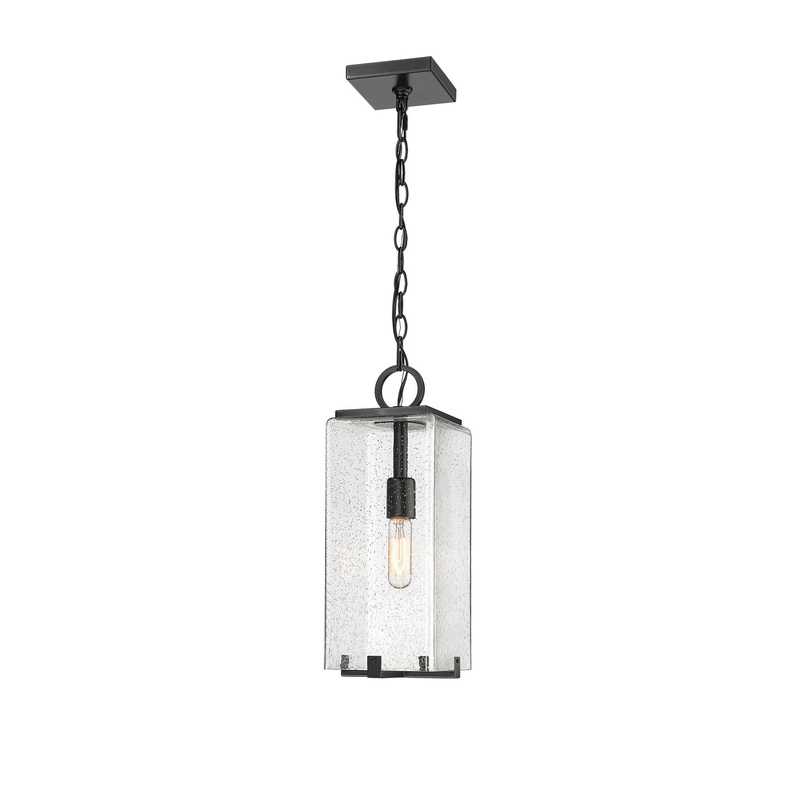 Z-Lite 592CHM-BK Sana One Light Outdoor Chain Mount Ceiling Fixture, Black
