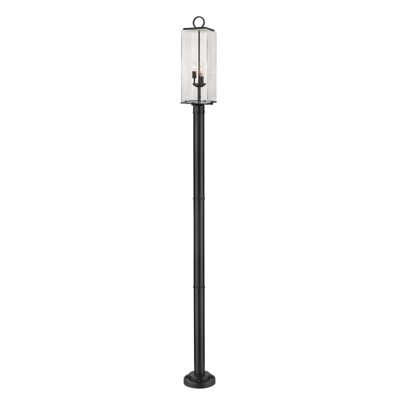 Z-Lite 592PHBR-567P-BK Sana Three Light Outdoor Post Mount, Black