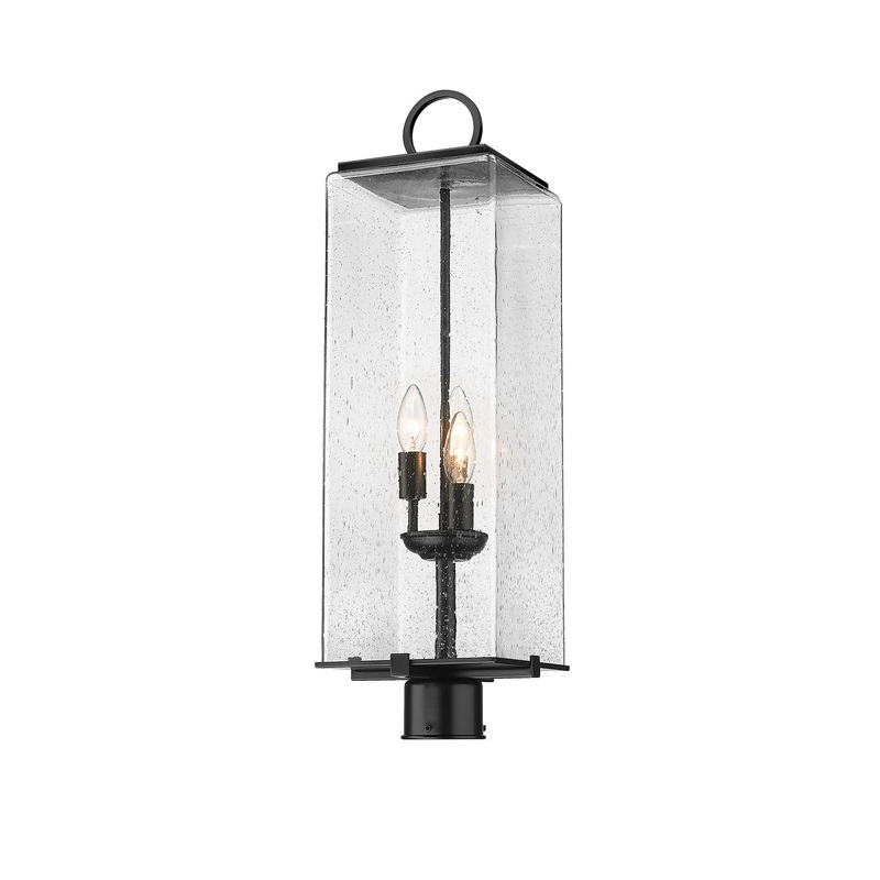 Z-Lite 592PHBR-BK Sana Three Light Outdoor Post Mount, Black