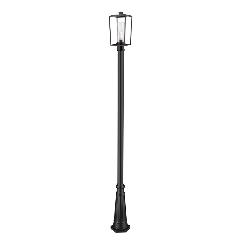Z-Lite 594PHMR-519P-BK Sheridan One Light Outdoor Post Mount, Black
