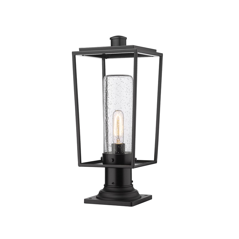 Z-Lite 594PHMR-533PM-BK Sheridan One Light Outdoor Pier Mount, Black