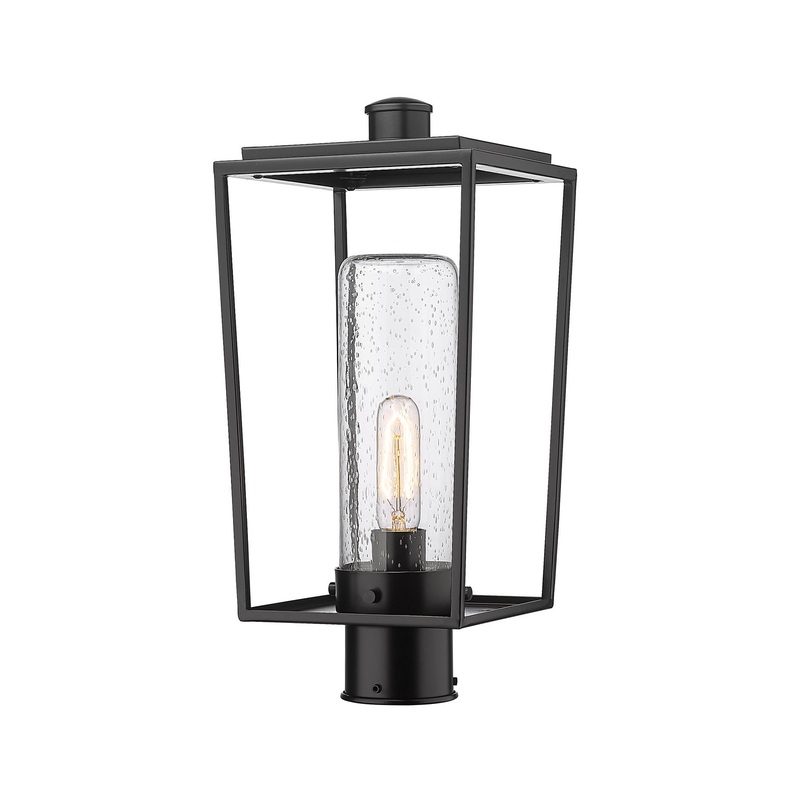 Z-Lite 594PHMR-BK Sheridan One Light Outdoor Post Mount, Black