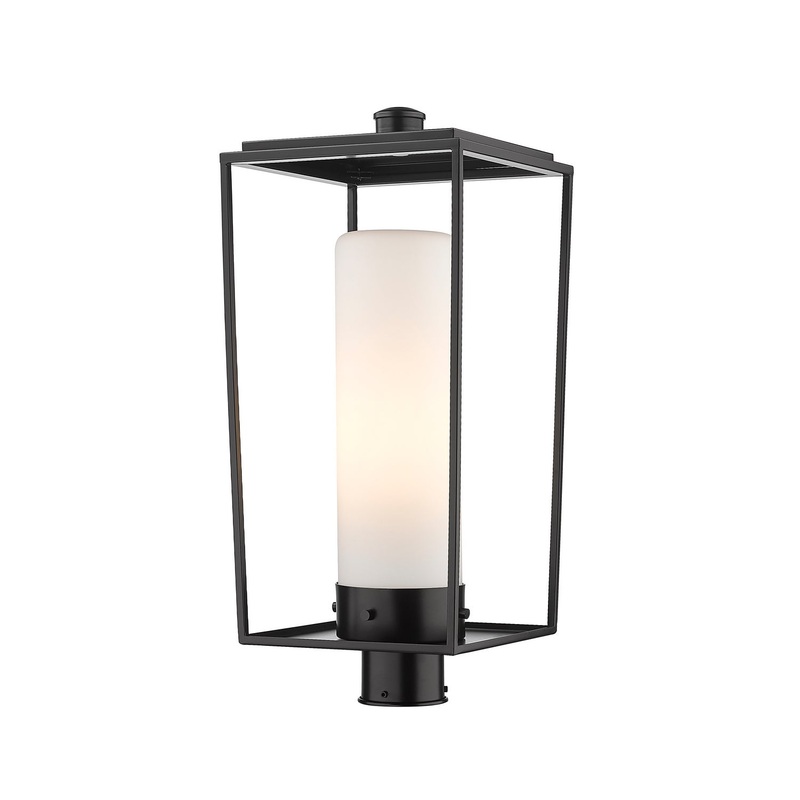 Z-Lite 595PHBR-BK Sheridan One Light Outdoor Post Mount, Black