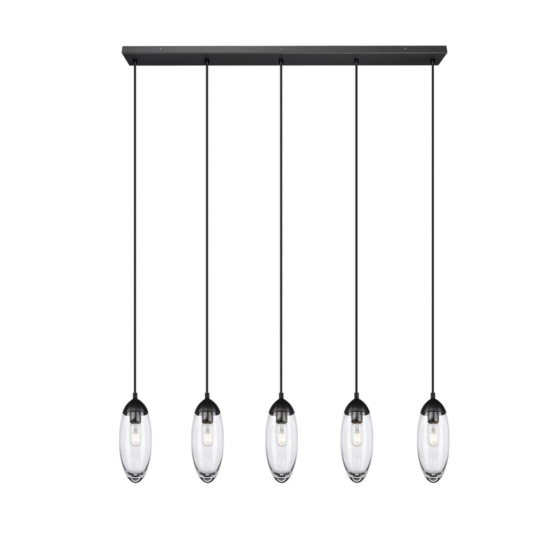 Z-Lite 651P-5L-MB Arden Five Light Chandelier, Matte Black