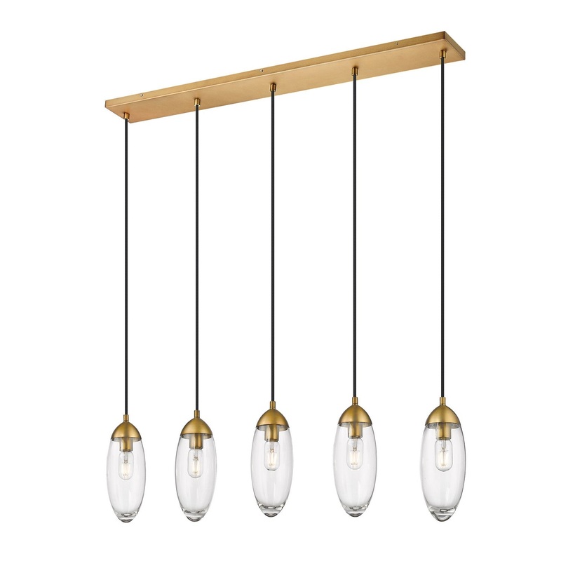 Z-Lite 651P-5L-RB Arden Five Light Chandelier, Rubbed Brass