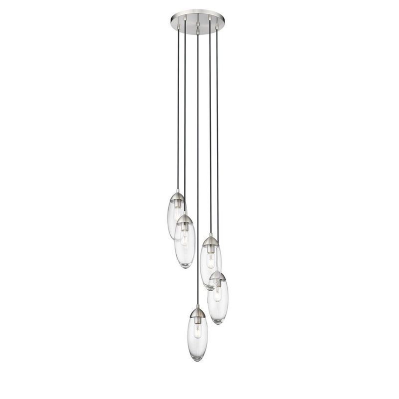 Z-Lite 651P-5R-BN Arden Five Light Chandelier, Brushed Nickel