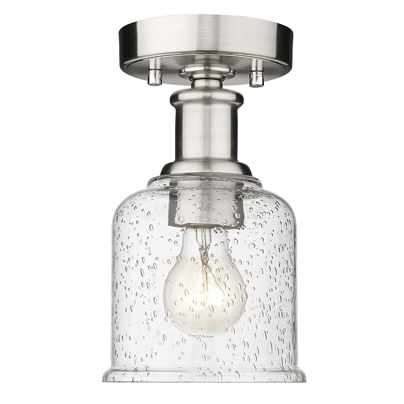 Z-Lite 734F1-BN Bryant One Light Flush Mount, Brushed Nickel
