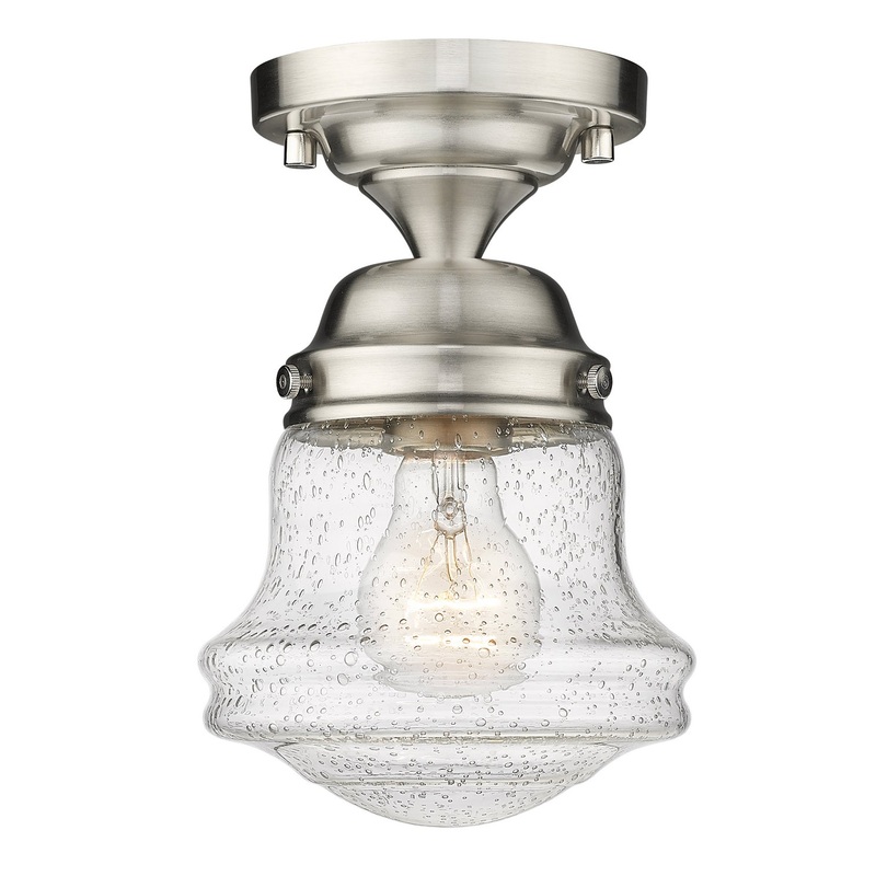 Z-Lite 736F1-BN Vaughn One Light Flush Mount, Brushed Nickel