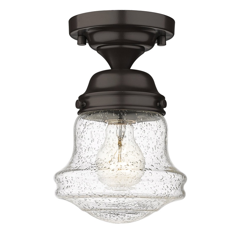 Z-Lite 736F1-BRZ Vaughn One Light Flush Mount, Bronze