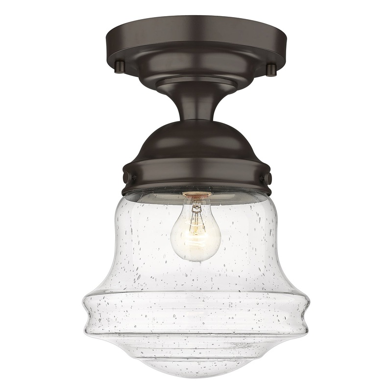 Z-Lite 736F10-BRZ Vaughn One Light Flush Mount, Bronze