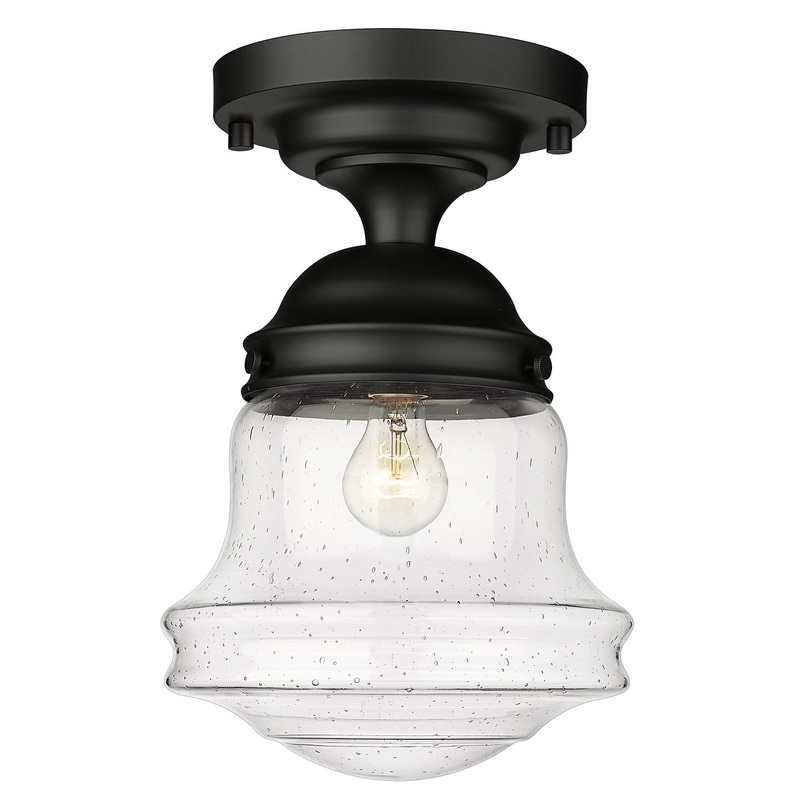 Z-Lite 736F10-MB Vaughn One Light Flush Mount, Matte Black