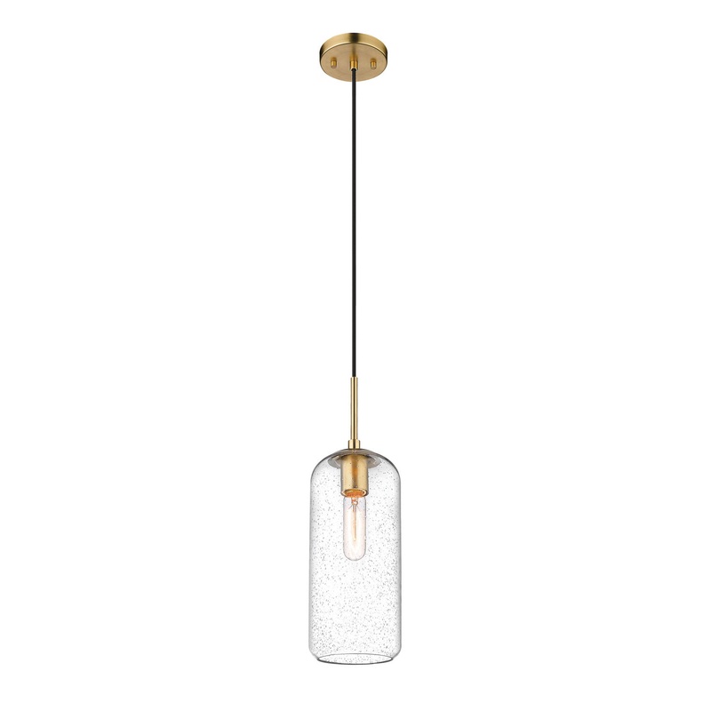 Z-Lite 738P17-HBR Monty One Light Pendant, Heritage Brass