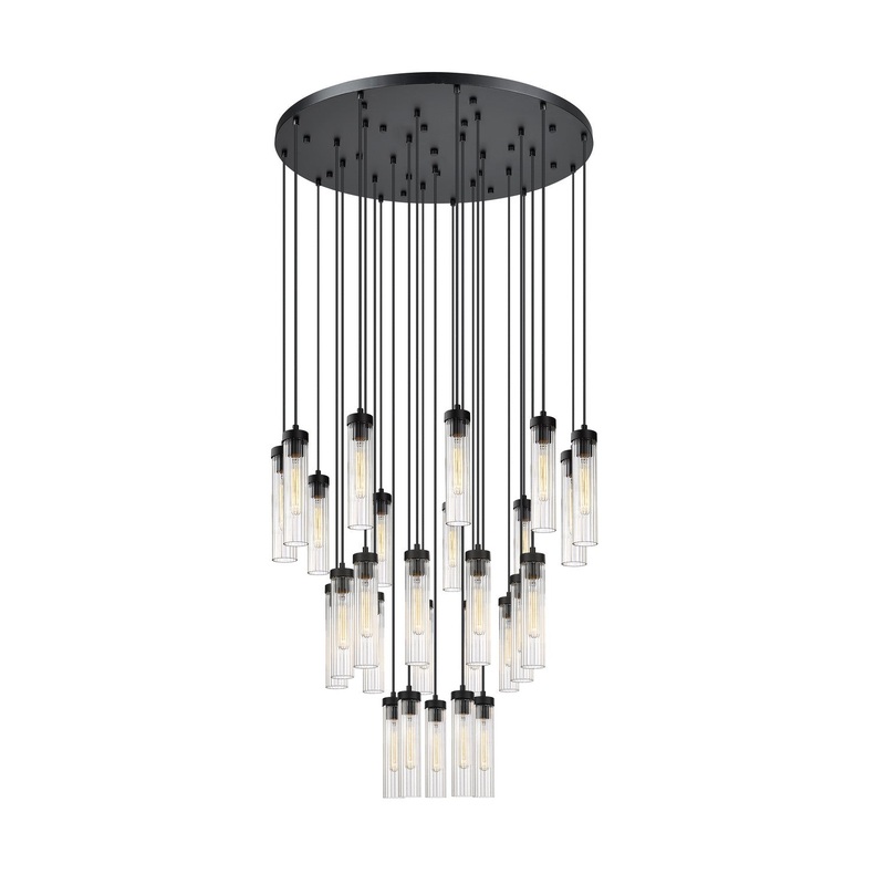 Z-Lite 740P-27R-MB Beau 27 Light Chandelier, Matte Black