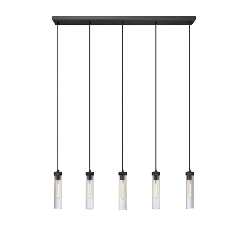 Z-Lite 740P-5L-MB Beau Five Light Chandelier, Matte Black