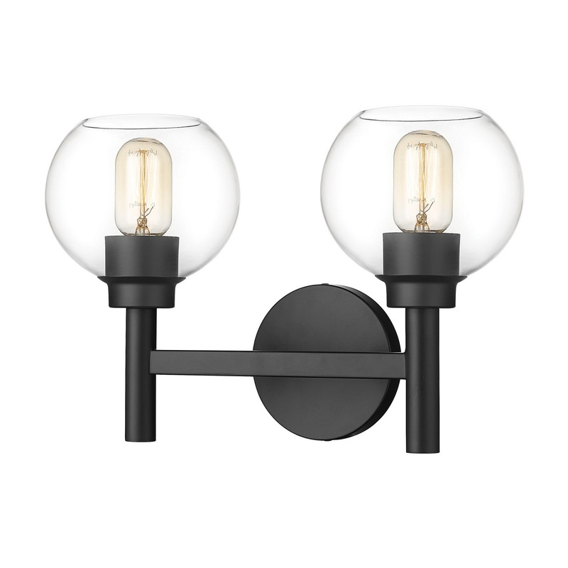 Z-Lite 7502-2V-MB Sutton Two Light Vanity, Matte Black