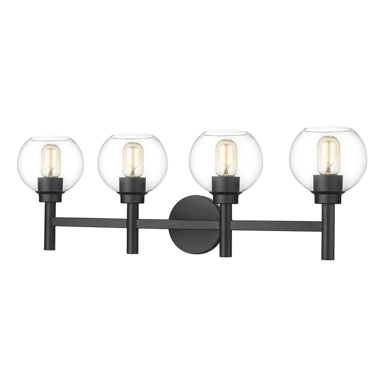 Z-Lite 7502-4V-MB Sutton Four Light Vanity, Matte Black