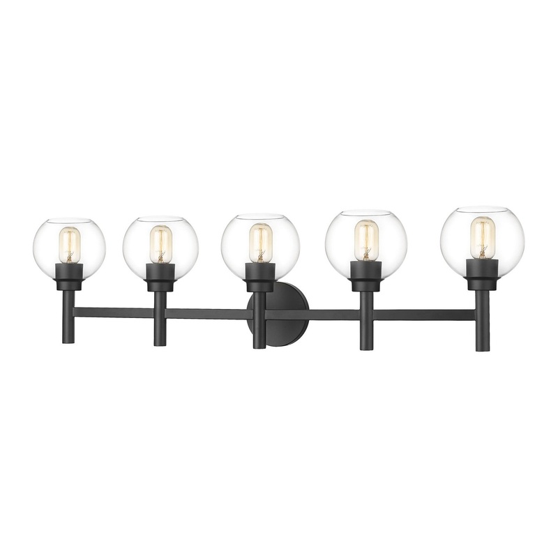 Z-Lite 7502-5V-MB Sutton Five Light Vanity, Matte Black