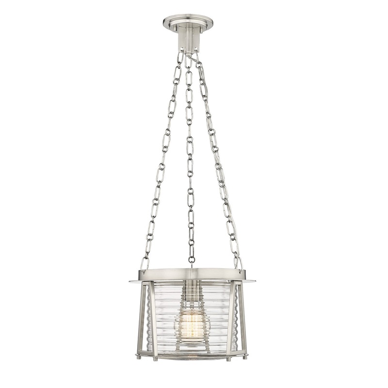Z-Lite 7503P13-BN Cape Harbor Pendant One Light Pendant, Brushed Nickel