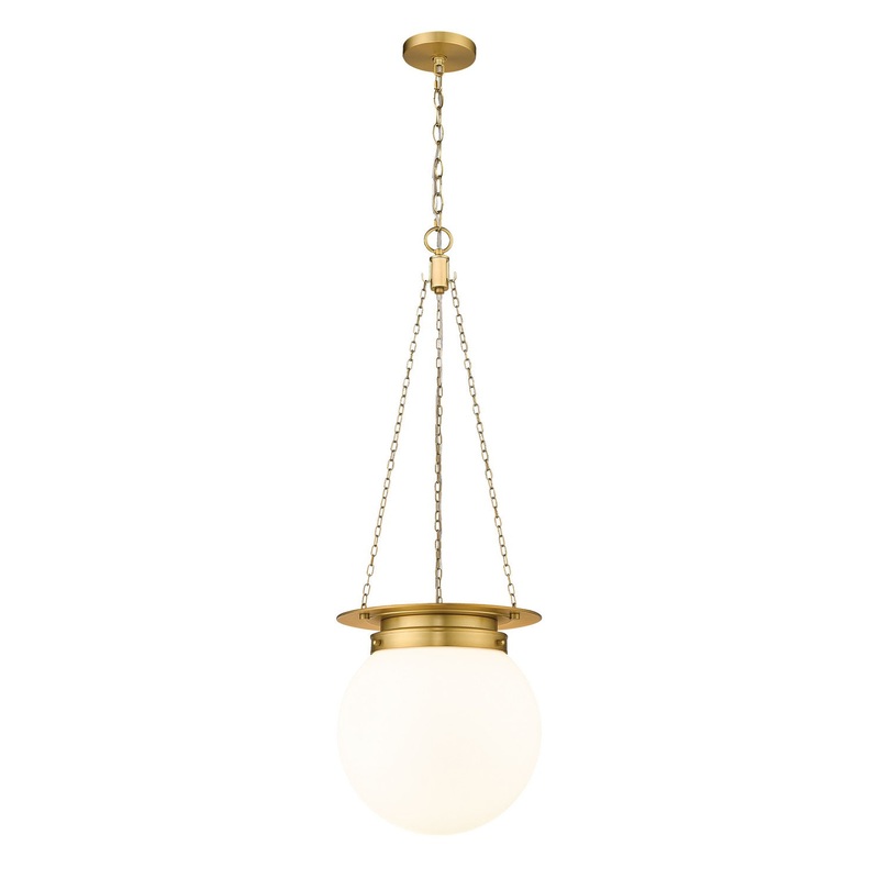 Z-Lite 7505P13-HBR Calhoun One Light Pendant, Heritage Brass
