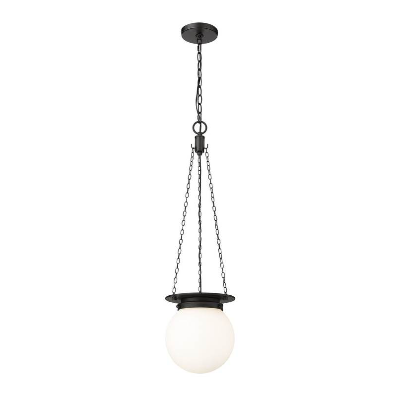 Z-Lite 7505P9-MB Calhoun One Light Pendant, Matte black