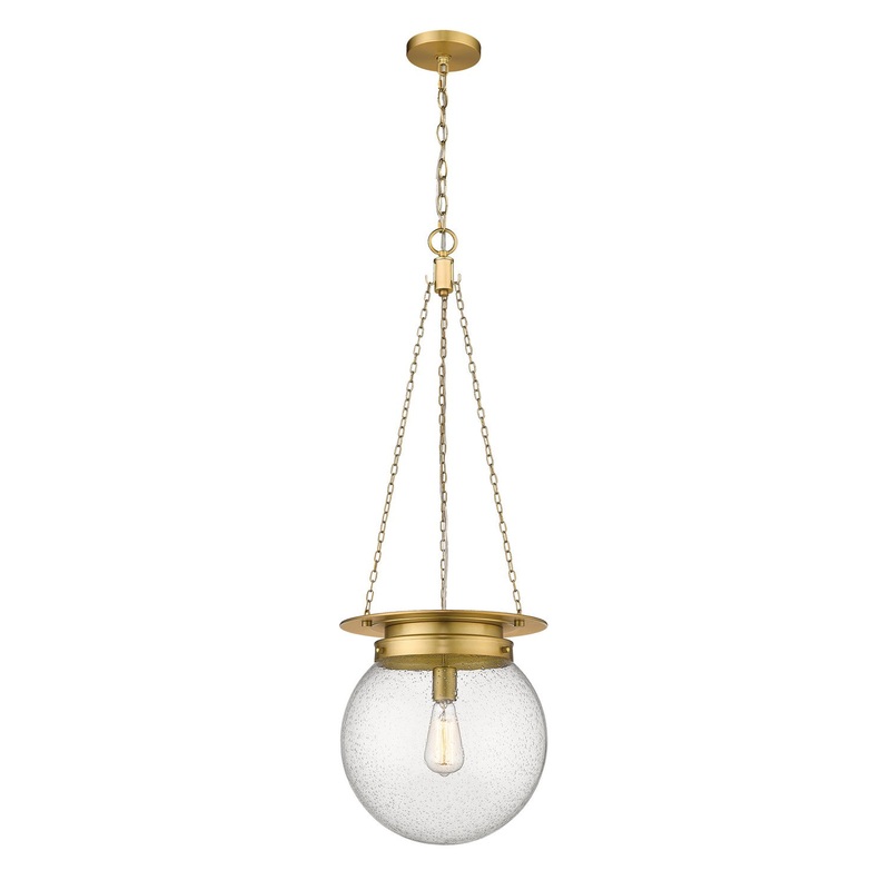 Z-Lite 7506P13-HBR Calhoun One Light Pendant, Heritage Brass