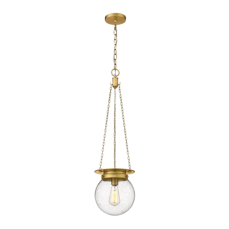 Z-Lite 7506P9-HBR Calhoun One Light Pendant, Heritage Brass