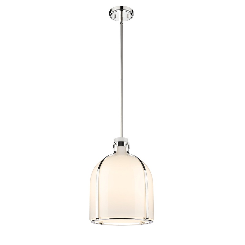 Z-Lite 818-12PN Pearson One Light Pendant, Polished Nickel