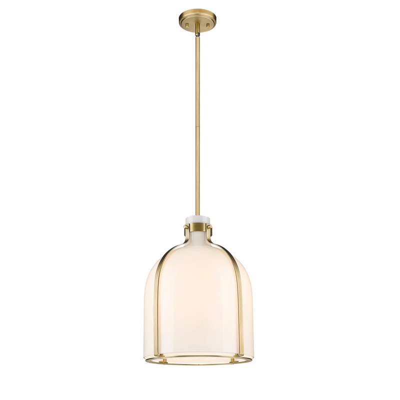 Z-Lite 818-12RB Pearson One Light Pendant, Rubbed Brass