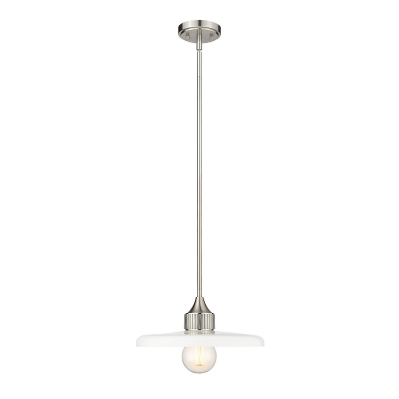 Z-Lite 820P14-BN Paloma One Light Pendant, Brushed Nickel