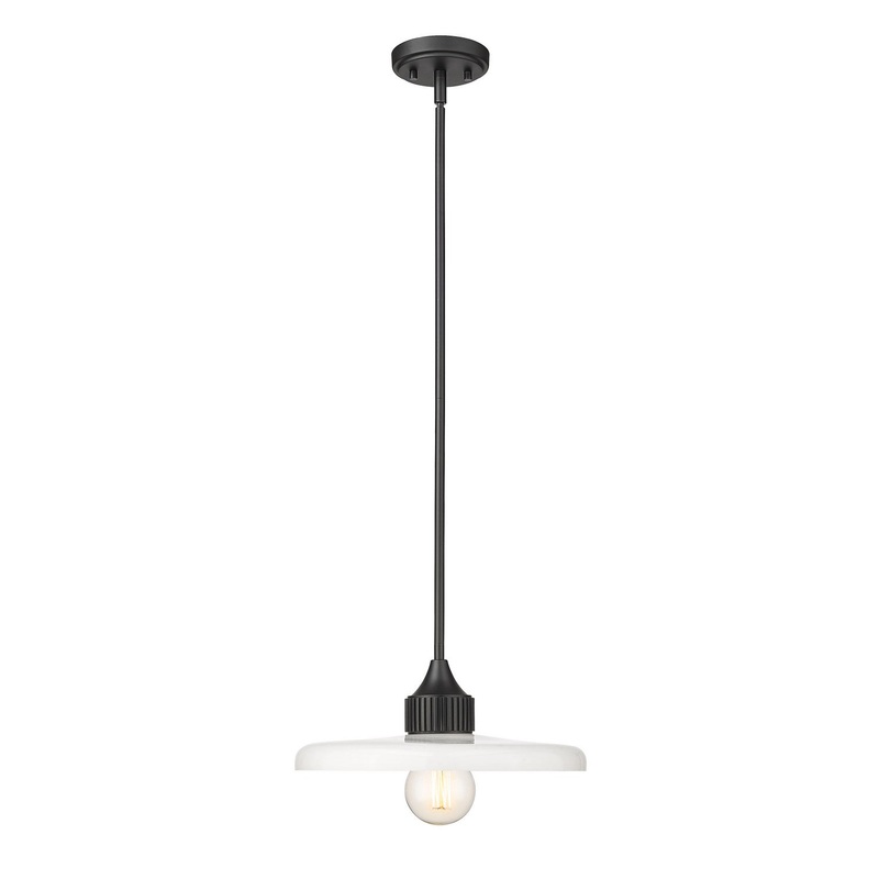 Z-Lite 820P14-MB Paloma One Light Pendant, Matte Black