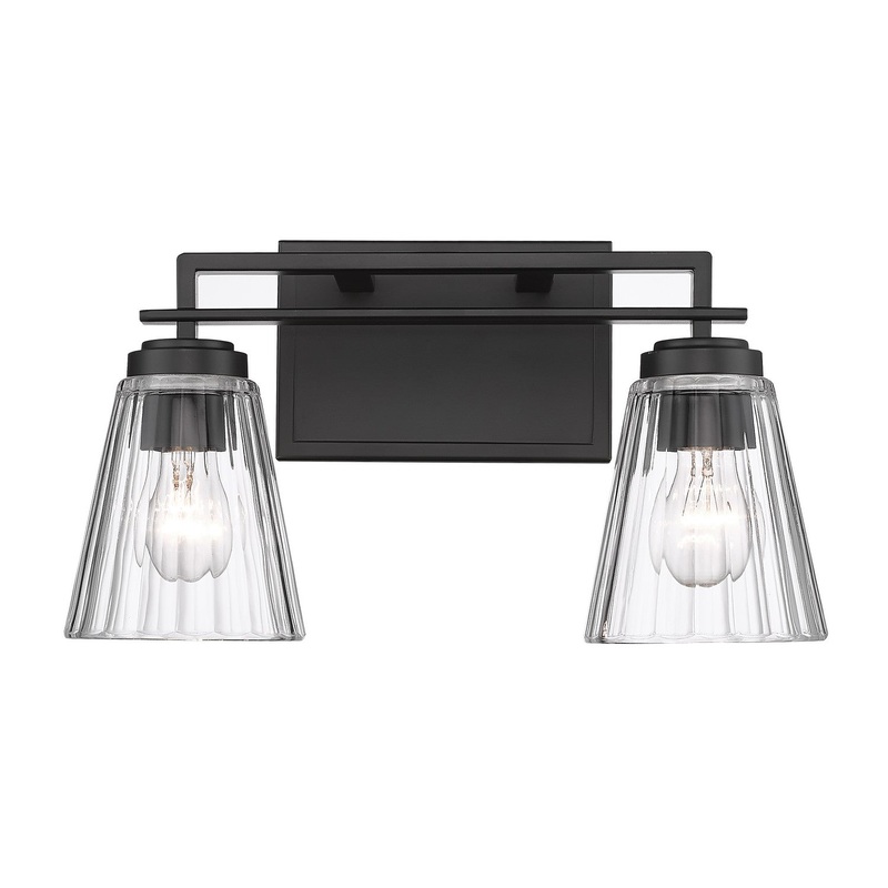 Z-Lite 823-2V-MB Lyna Two Light Vanity, Matte Black