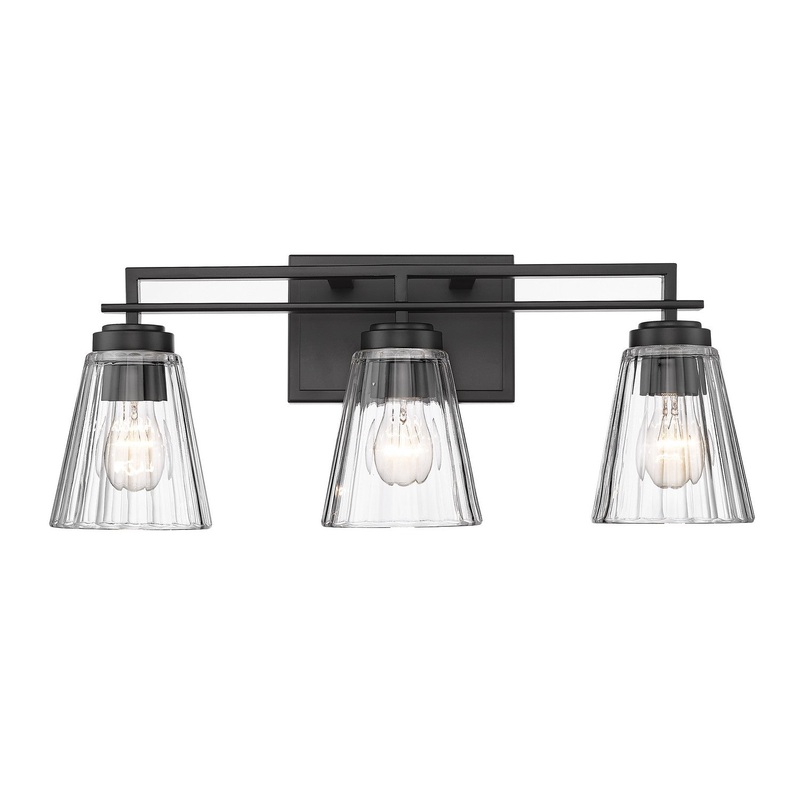 Z-Lite 823-3V-MB Lyna Three Light Vanity, Matte Black