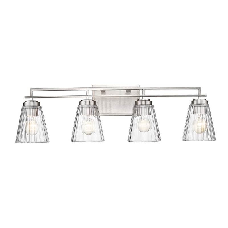 Z-Lite 823-4V-BN Lyna Four Light Vanity, Brushed Nickel