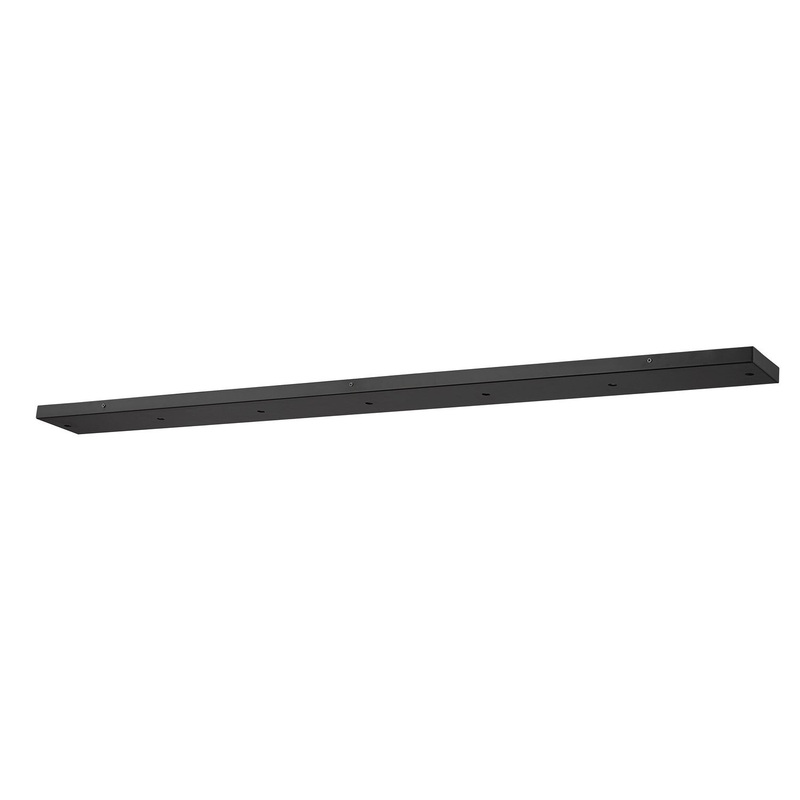 Z-Lite CP5407L-MB Multi Point Canopy Seven Light Ceiling Plate, Matte Black