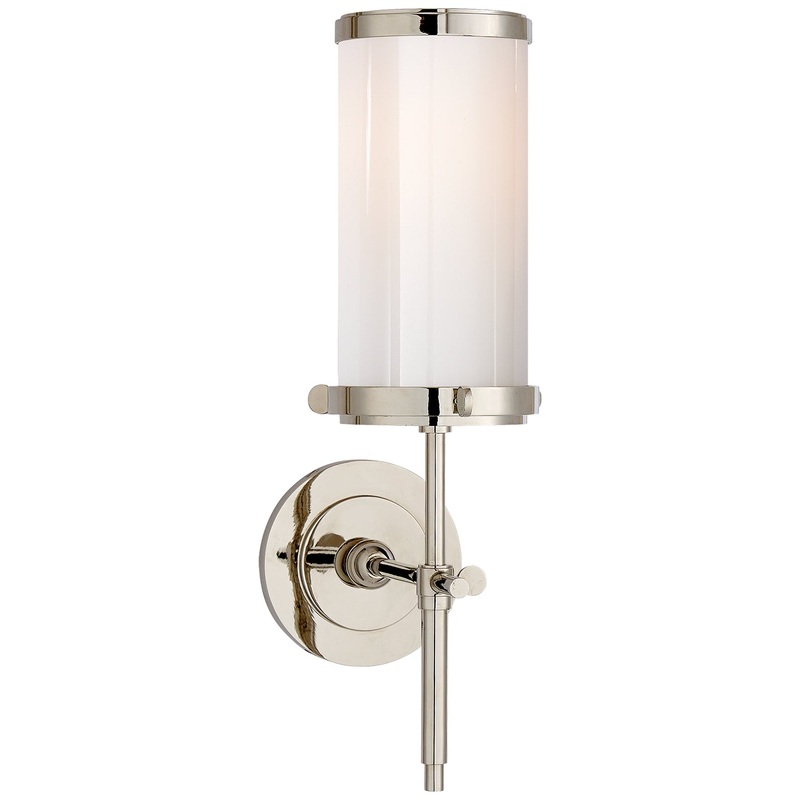 Bryant Bath One Light Wall Sconce, Polished Nickel