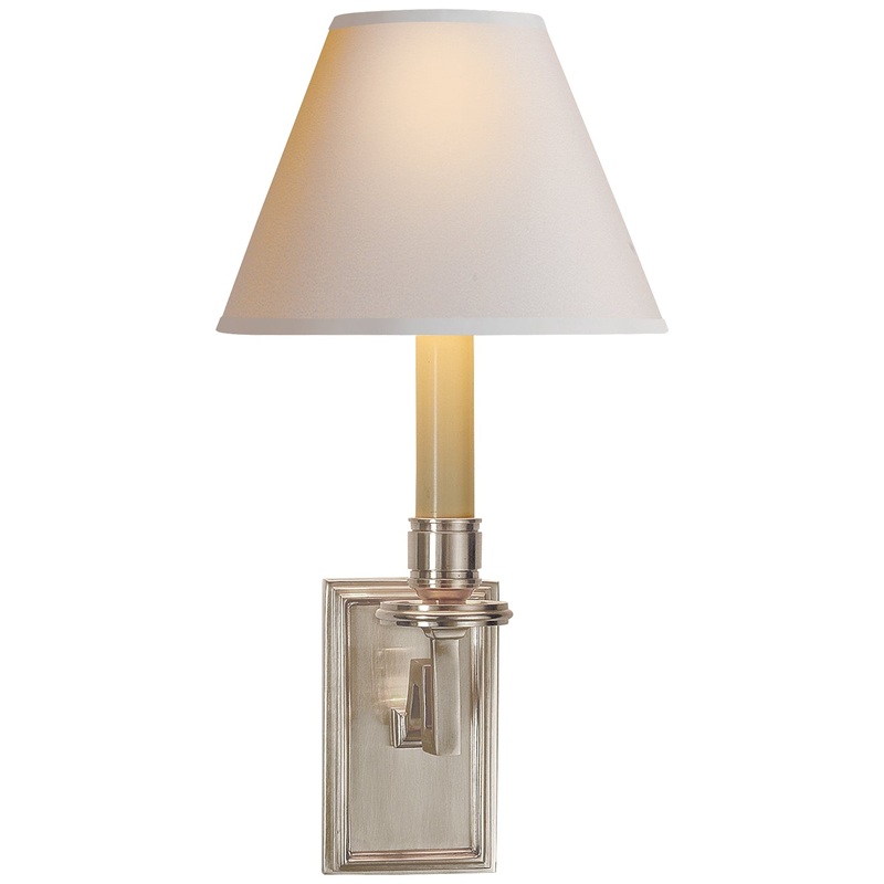 Dean One Light Wall Sconce, Brushed Nickel